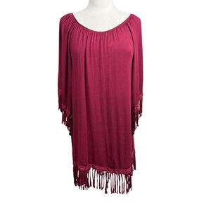 R. Rouse Y2K Boho Fringe Tunic Dress Made USA Medium